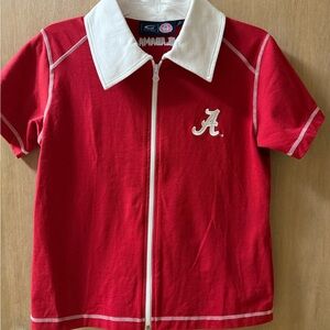 Y2K G-III Sports Alabama Zip-Up Shirt with White Collar